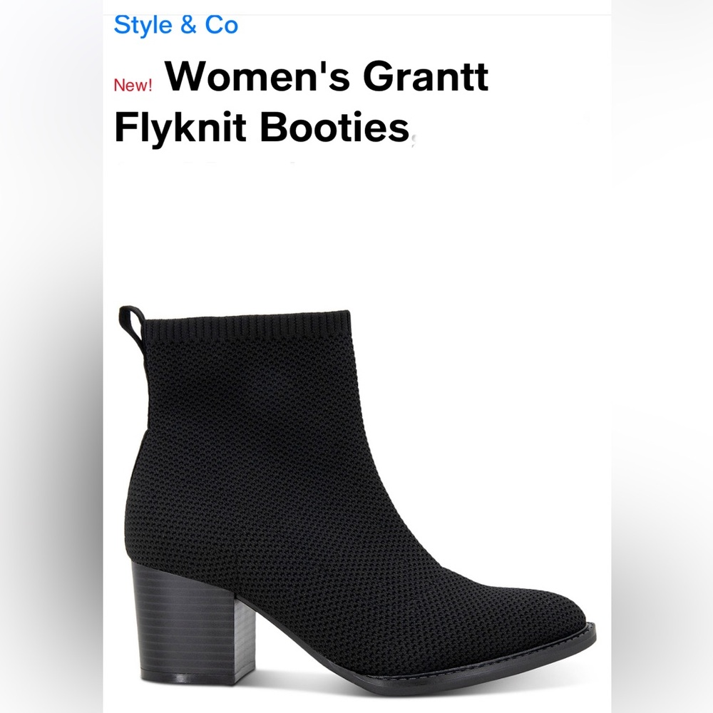 NWT Black knit booties from Style&Co